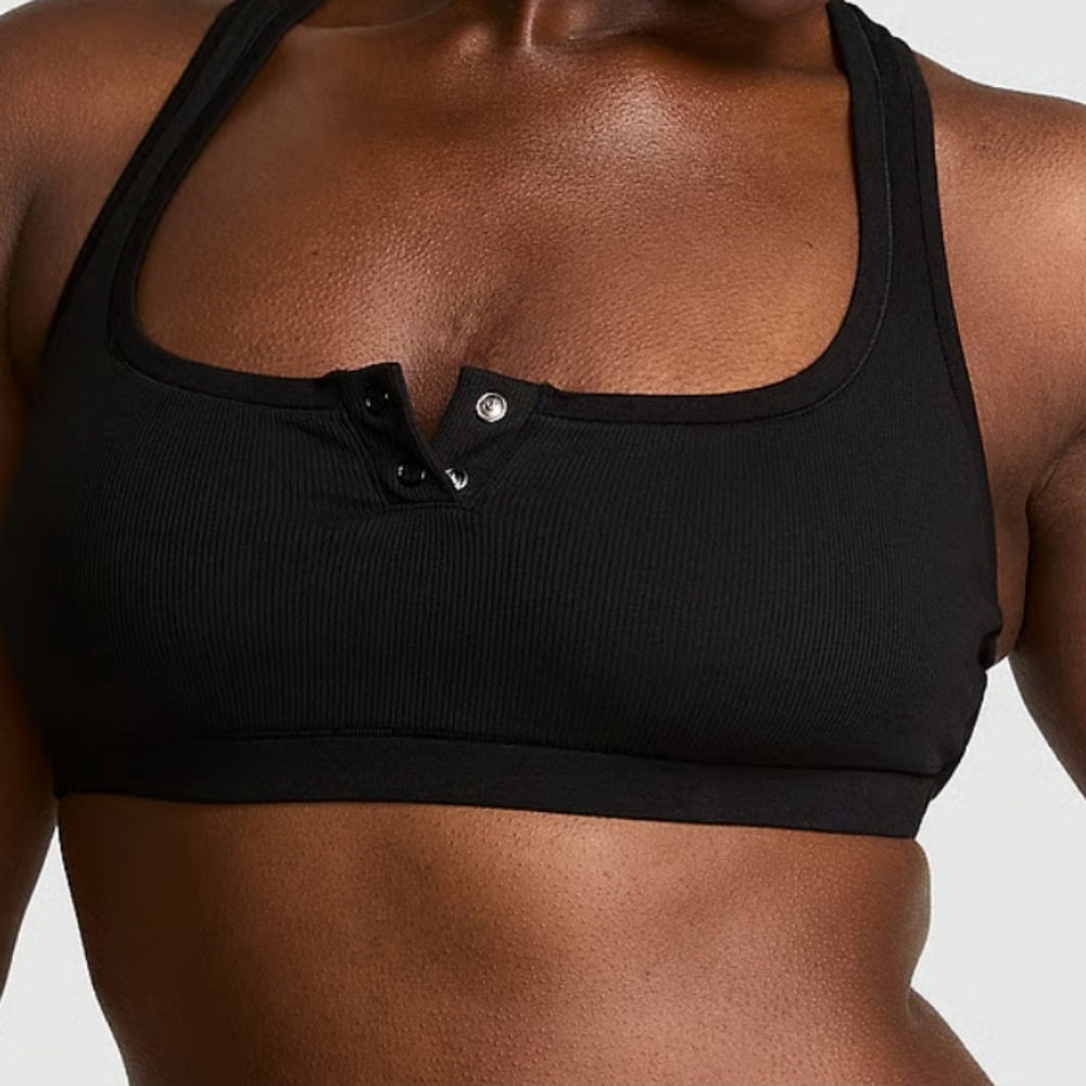 PINK Victoria's Secret Black Bralette NWOT - Picture 2 of 4